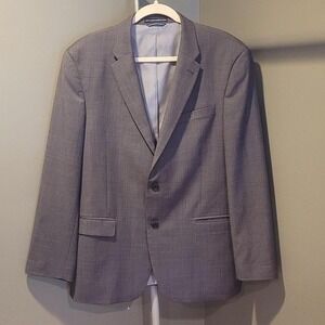 Tommy Hilfiger 100% Worsted Wool Double Vent Blazer, Men's Size 42R, Gray